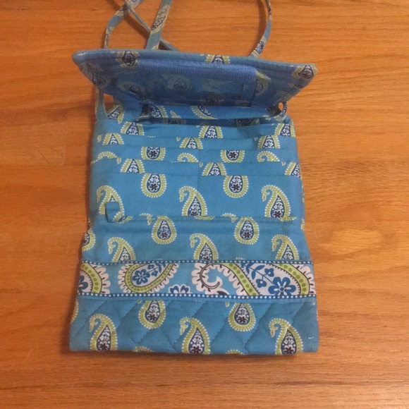 🌸📲💄Vera Bradley Powder Blue Crossbody Purse - Picture 2 of 3